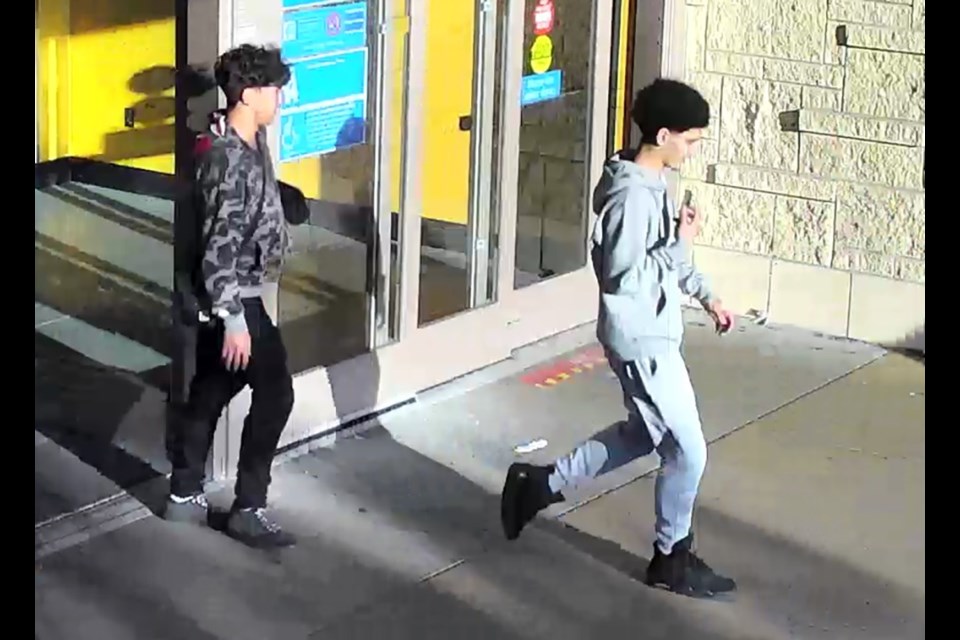 RCMP are looking to identify three apparent teenaged boys that caused significant damage inside the Coquitlam Centre Walmart on July 2, 2024, after setting off an unopened fire extinguisher.