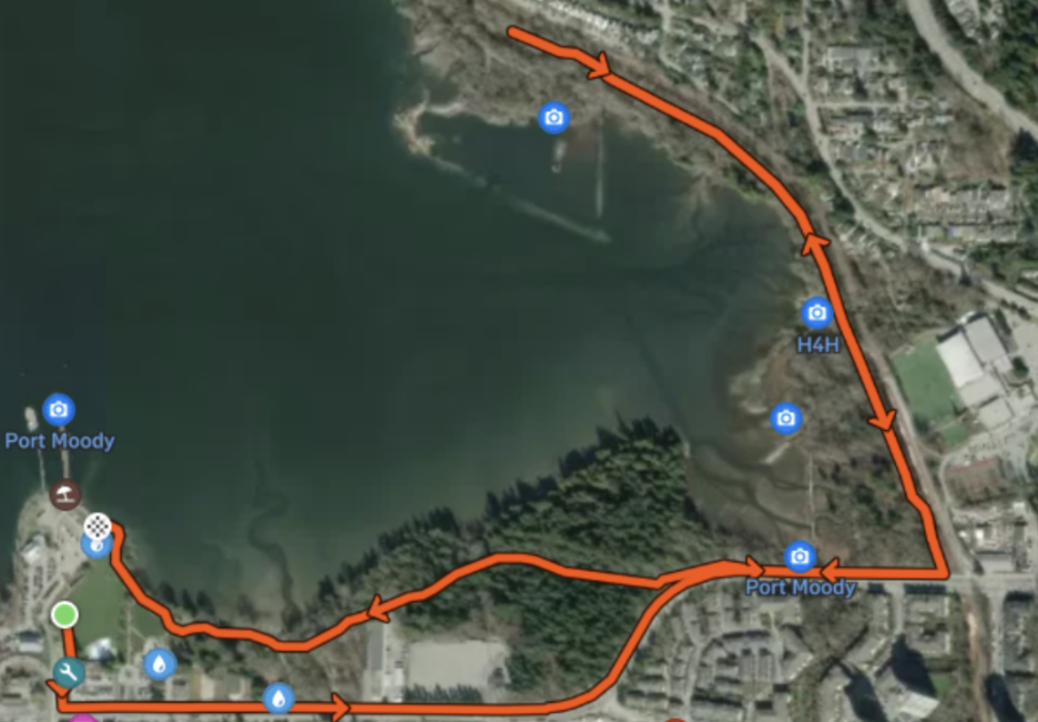 Route for the Royal Rocky Point Race on April 5