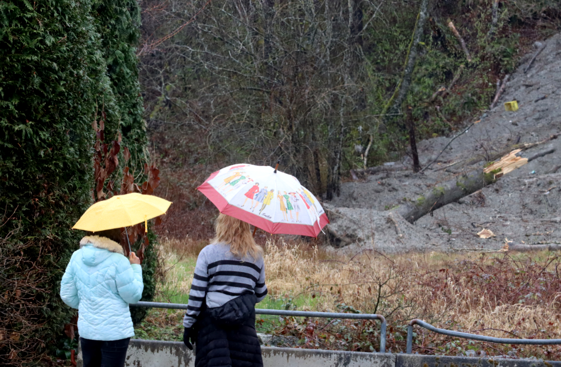 Landslide in Port Coquitlam