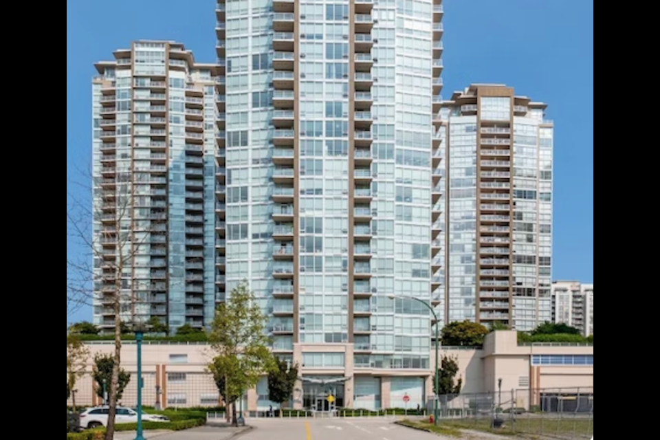 A one bedroom condo in this building at 606-2975 Atlantic Ave., Coquitlam is for sale for $539,800, considered a starter home price by a Point2Point. 