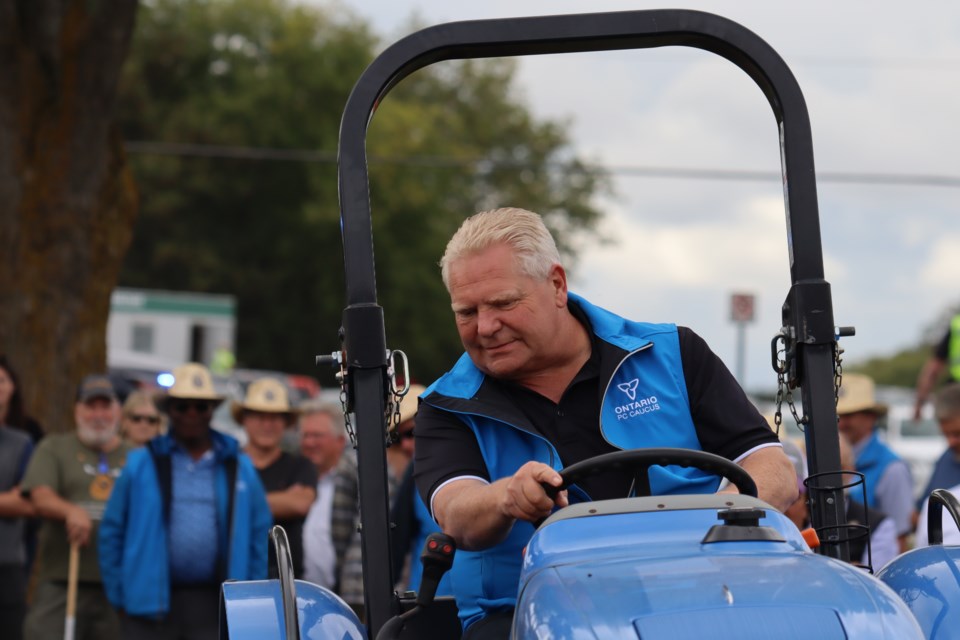 Premier Doug Ford at the 2024 International Plowing Match and Rural Expo in Lindsay, Ont. on Tuesday, Oct. 1, 2024. 