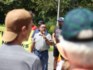 Grassy Narrows First Nation Chief Rudy Turtle speaks at the rally in front of the Ministry of Mines in Toronto on Thursday.