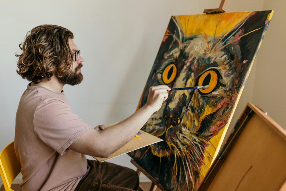 cat-painting-vancouver-art-show