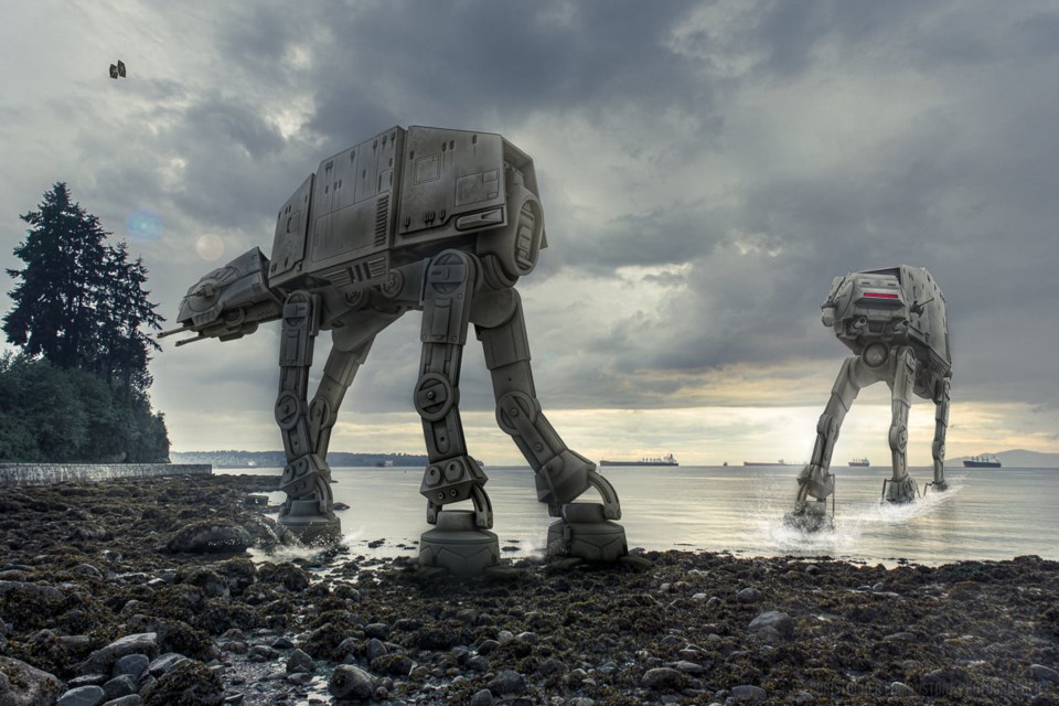 Artist creates Star Wars Battle of Vancouver in Stanley Park - Vancouver Is  Awesome