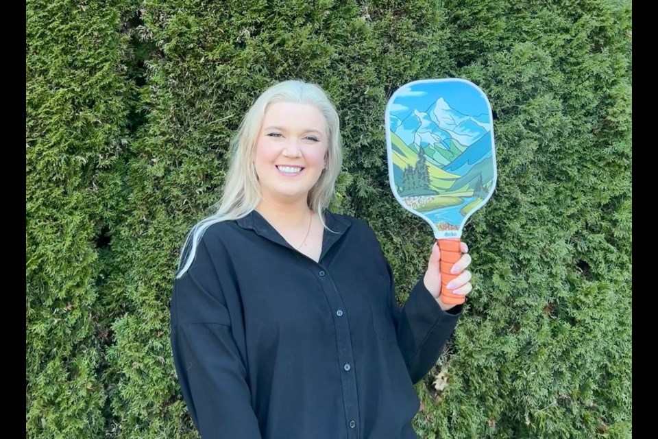 Sarah Church of Vancouver recently designed a pickleball paddle for the Canadian company Dinko.