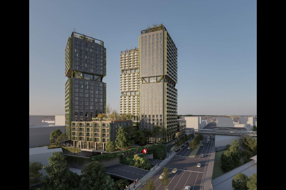 The controversial development in the popular Commercial Drive neighbourhood on Broadway would see three towers built where there's a Safeway now.