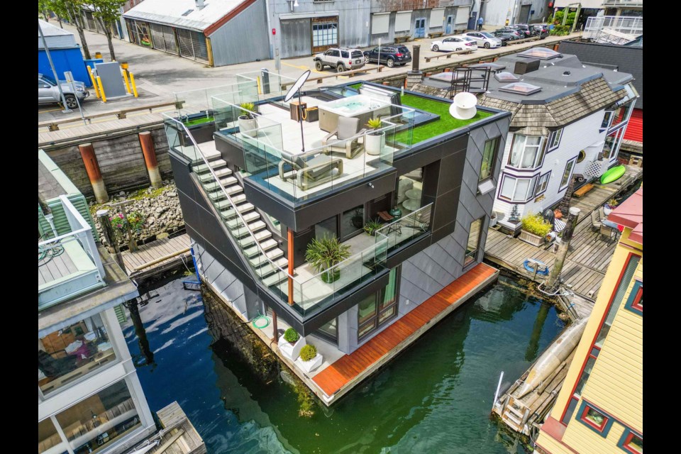 This Granville Island floating home is on the Vancouver real estate market for $1.85 million.