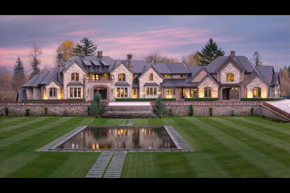 The massive house at 6124 272 Street in Langley is one the market for $35 million.