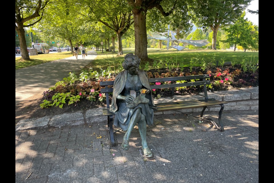 The "Search" sculpture at Devonian Harbour Park has been holding a new, fresh bouquet of flowers almost every day for years thanks to a tradition started by locals.