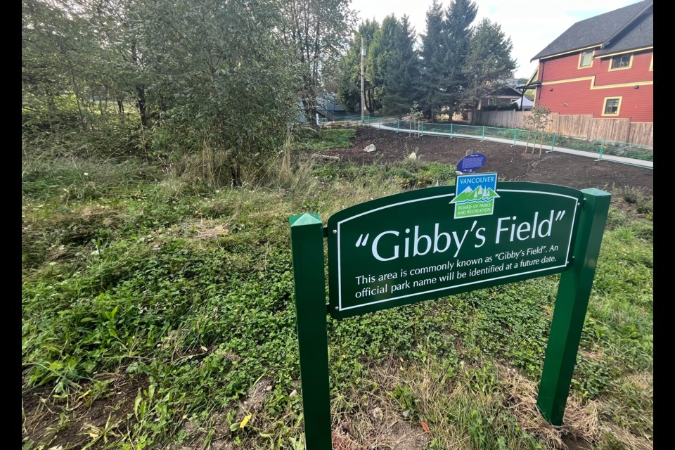 Vancouver has a new park currently called Gibby's Field, though the name is not official.