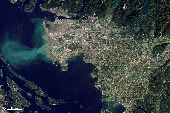 Satellite Map Vancouver Island Bc's Catastrophic Floods Can Be Seen From Space (Photos) - Vancouver Is  Awesome