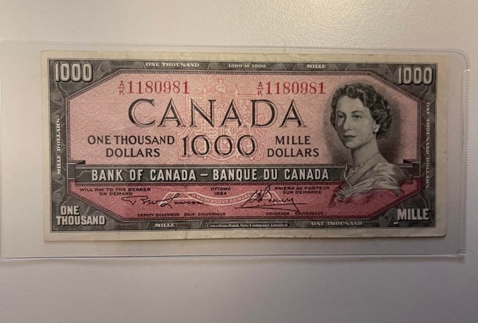 How much is a $1,000 Canadian bill from 1954 worth? - Vancouver Is Awesome