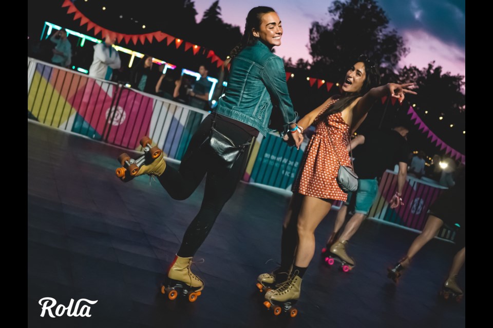 Enjoy a fun rollerblading date with your romantic partner at Glam-O-Rama Disco 19+