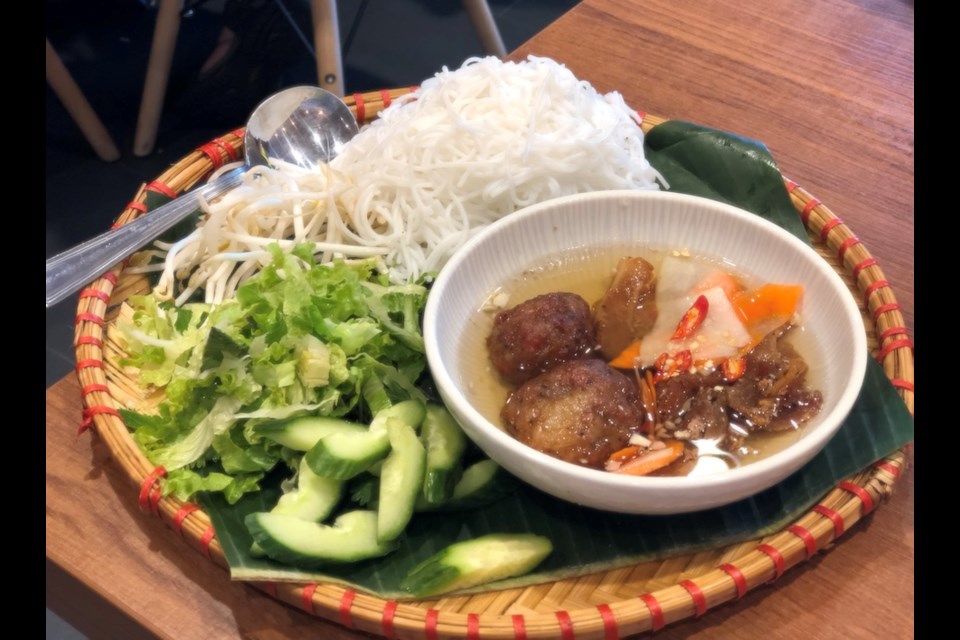 Hanoi Old Quarter, which specializes in Northern Vietnamese dishes, will re-open soon in a new location. The restaurant had been on Victoria Drive for four years when it closed in the summer of 2023. Pictured: Bun Cha Ha Noi, enjoyed in 2019 at Hanoi Old Quarter's original location.