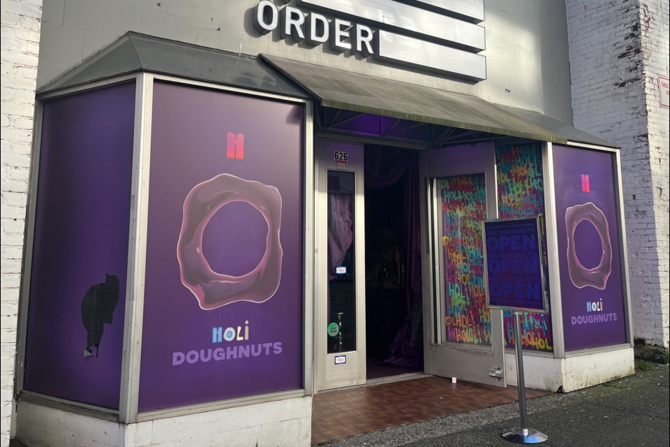 Holi Doughnuts opened in December, 2025 at 626 Seymour St. in downtown Vancouver.