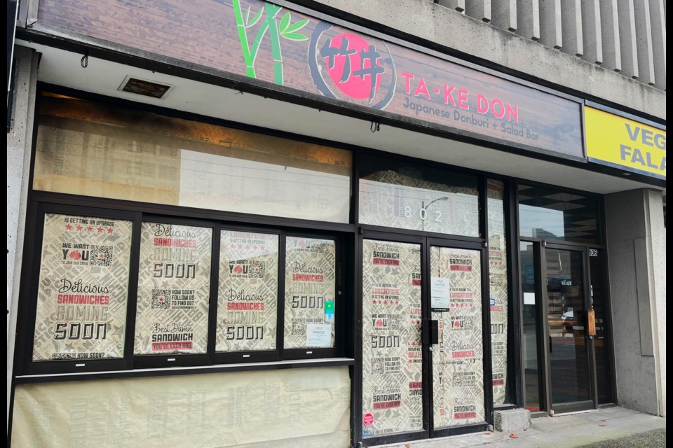 Ta-Ke Don has closed its location at 802 West Broadway in Vancouver.