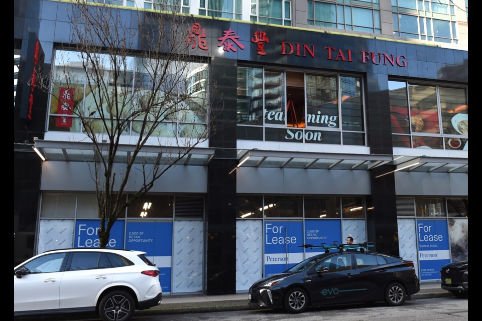 Taiwanese chain Din Tai Fung is opening a new restaurant in downtown Vancouver at 1132 Alberni St.