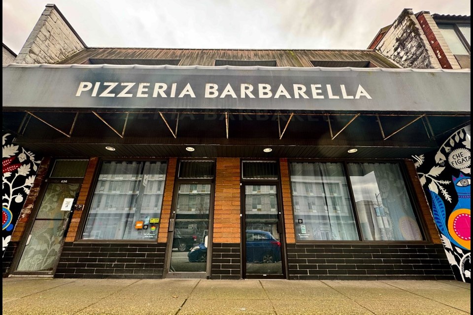 Pizzeria Barbarella was located on East Broadway in Vancouver's Mount Pleasant neighbourhood. It closed on March 2, 2025.