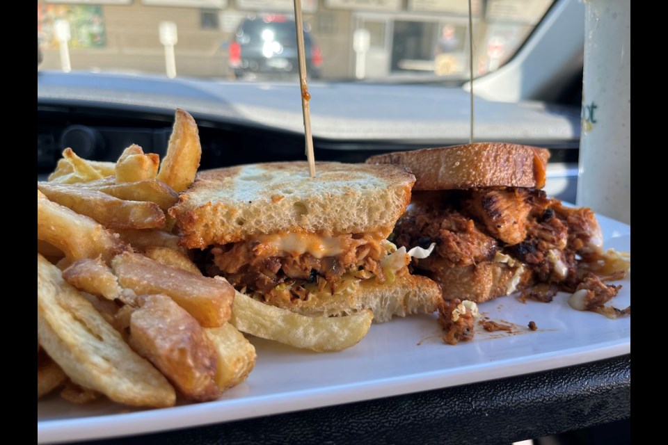 When Nat Bailey opened the first White Spot 95 years ago, the restaurant had a focus on barbecue and chicken. The BBQ Chicken sandwich from the restaurant's 95th anniversary menu is a nod to the past (and is fun to eat in the car hop)