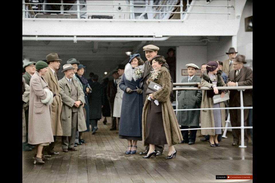 Photos of Babe Ruth's 1934 visit to Vancouver have been colourized -  Vancouver Is Awesome
