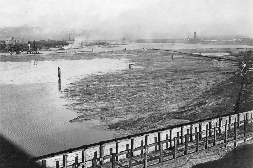 The east half of Granville Island in 1916 before filling.
Reference code: AM54-S4-1-A-10-: A-8-23.1