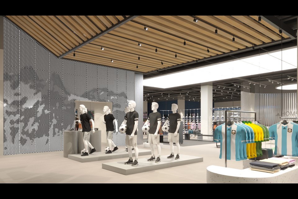 Concept art shows what the inside of the new Adidas "Home of Sport" store opening later this year in downtown Vancouver.