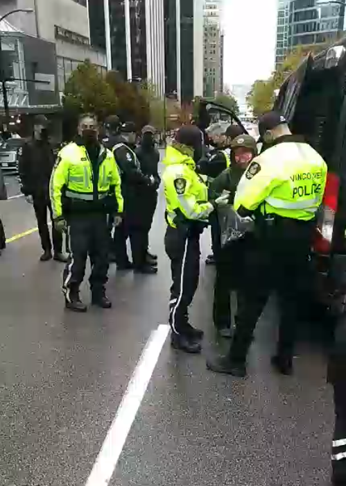 Multiple Protestors Arrested While Blocking Downtown Vancouver ...