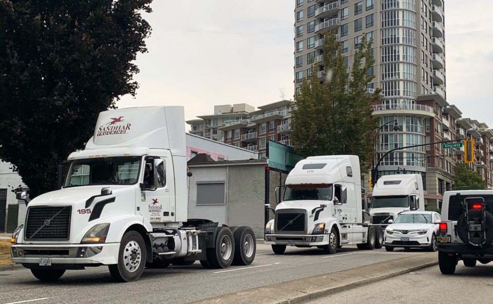 Here's why there was a truck protest in Vancouver Sunday - Burnaby Now