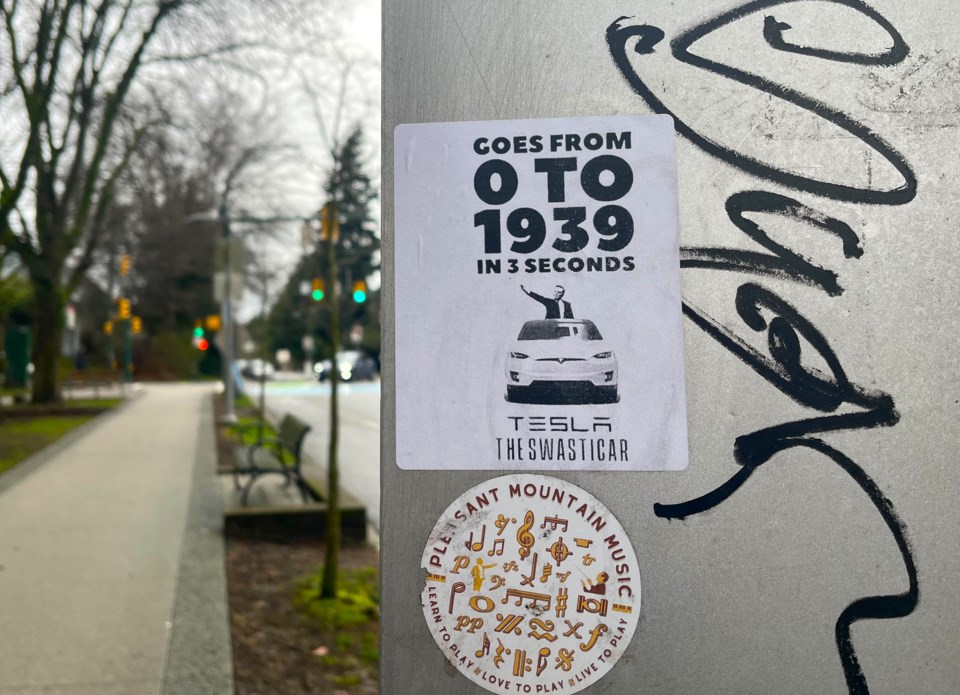 Anti-fascist protest at Vancouver Tesla dealership - Vancouver Is Awesome