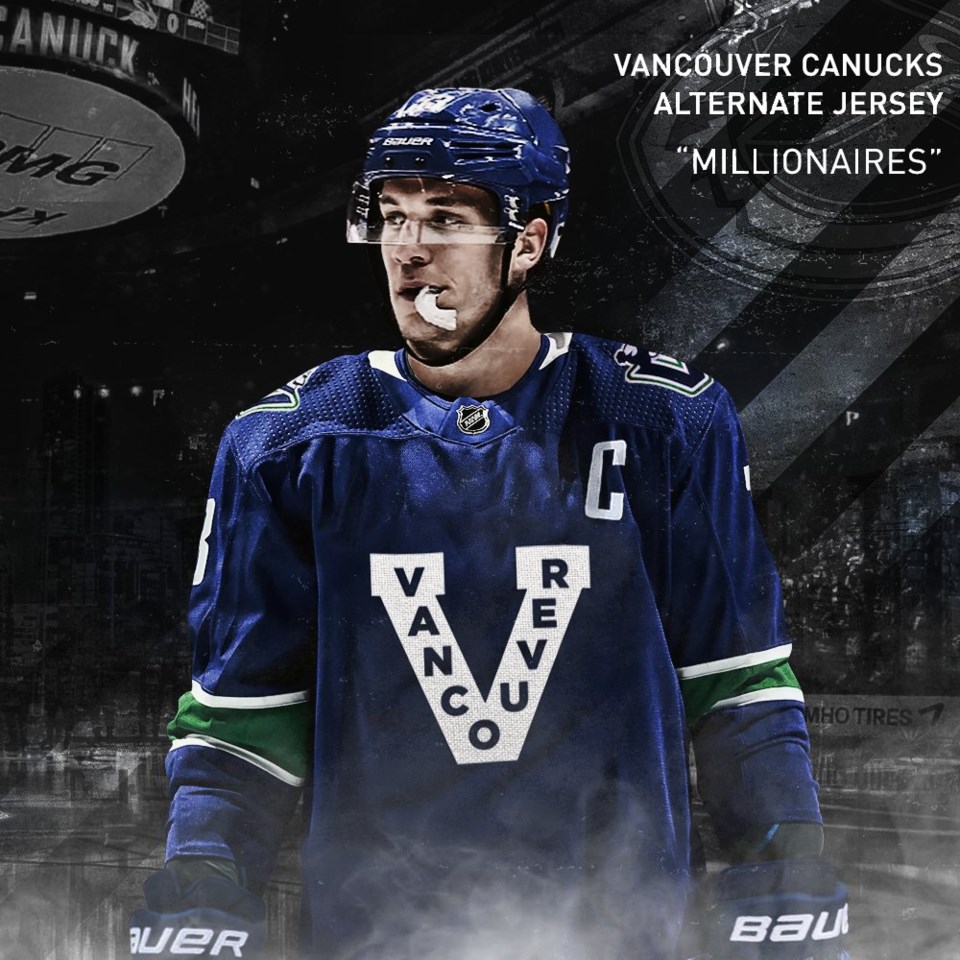 Vancouver Canucks to wear reverse retro jersey eight times this season