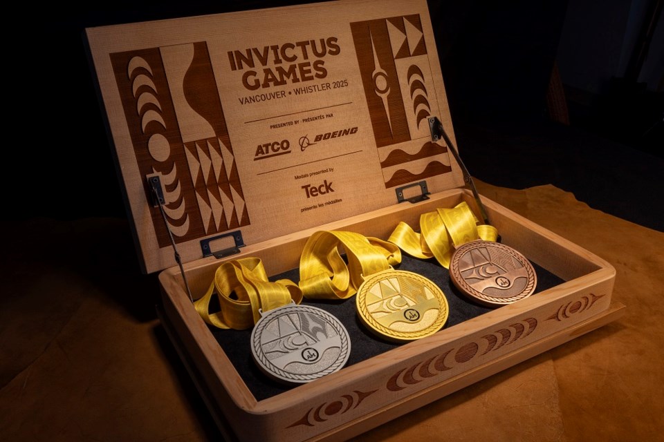 The medals to be presented to athletes during Invictus Games 2025 in Vancouver.