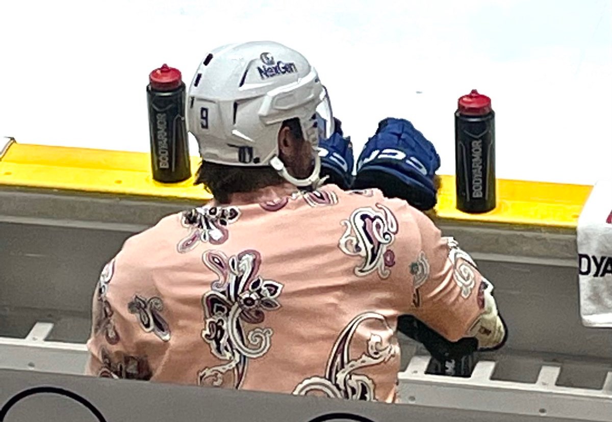 Miller wore Silovs' pink dress shirt at Canucks practice Richmond News