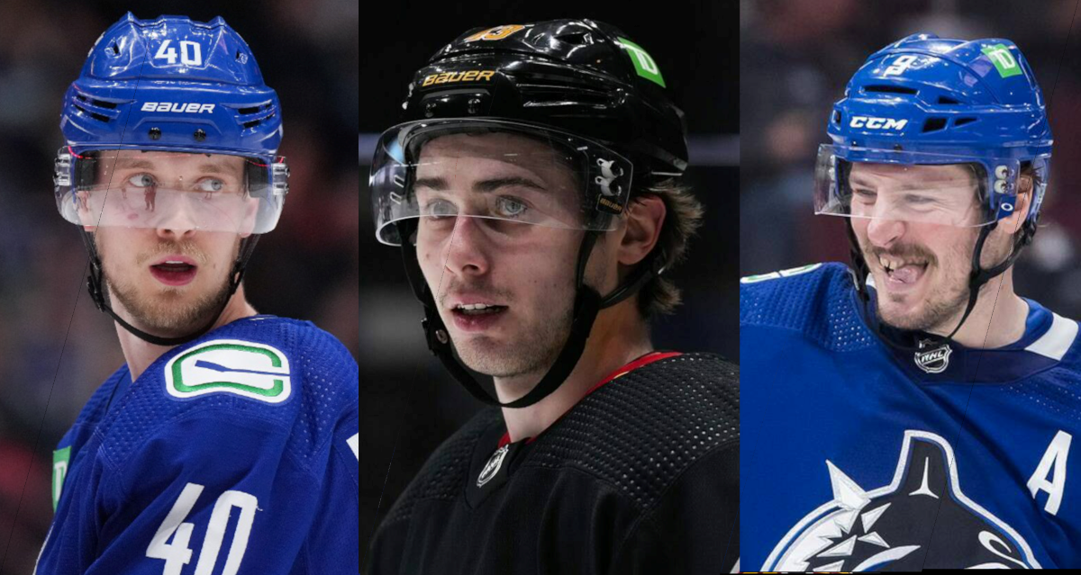 Canucks' new era of leadership begins as Pettersson and Hughes don A's