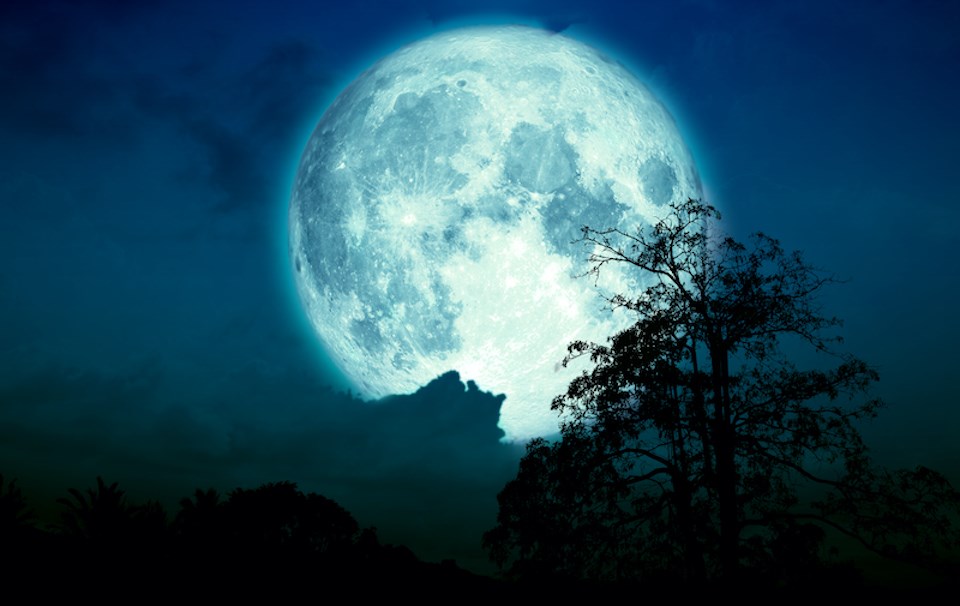 full blue moon wallpaper