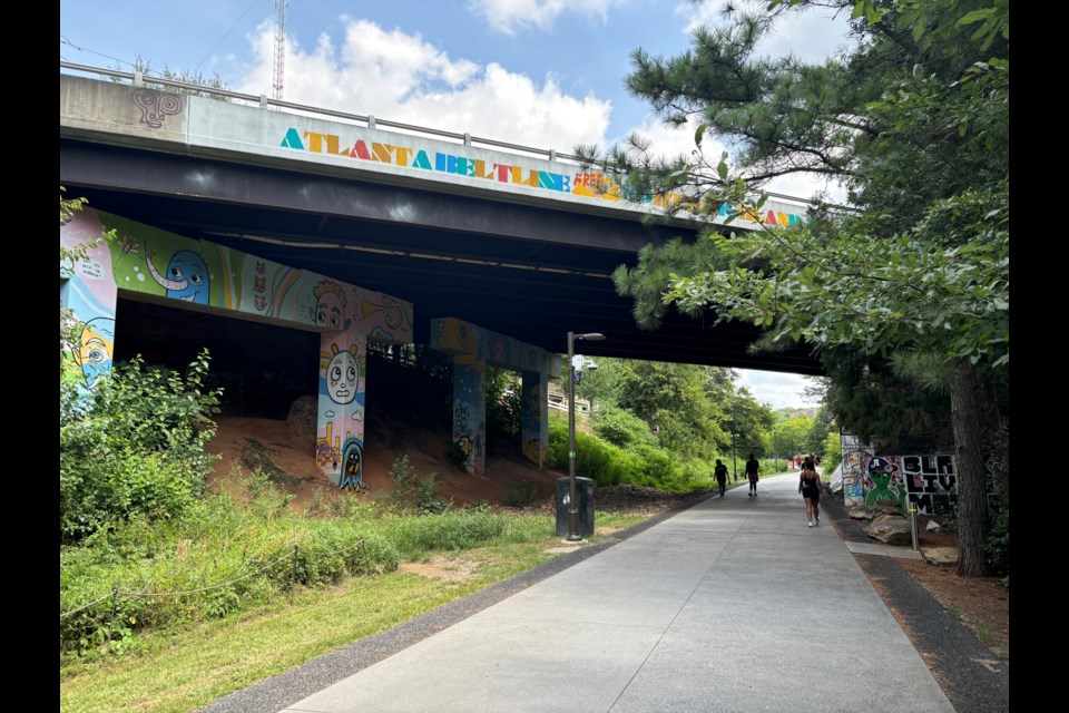 The Beltline is a 22-mile loop of trails connecting 45 neighbourhoods and is a great way to experience the city on foot or wheels