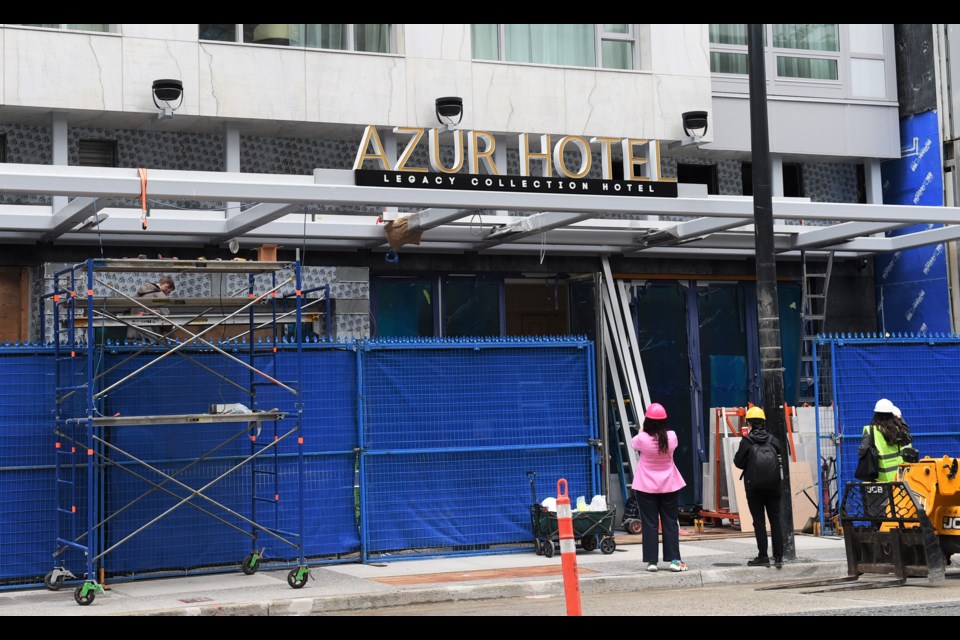 Azur is a new build; the structure replaces the Edward Chapman location that had been on West Pender.