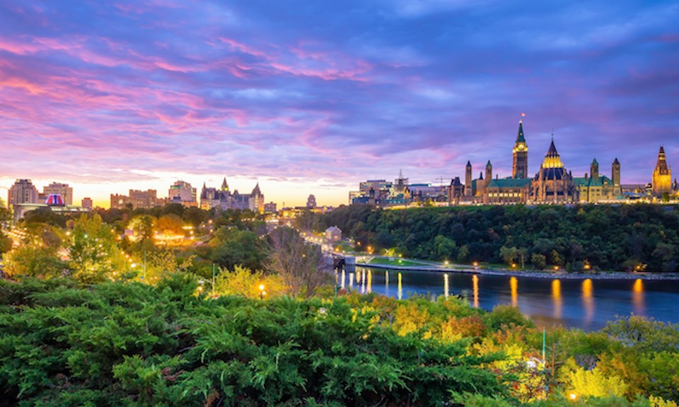 Some trips from the Lower Mainland cost more from Vancouver International Airport (YVR) than from Abbotsford International Airport (YXX), including travel to Ottawa (pictured).