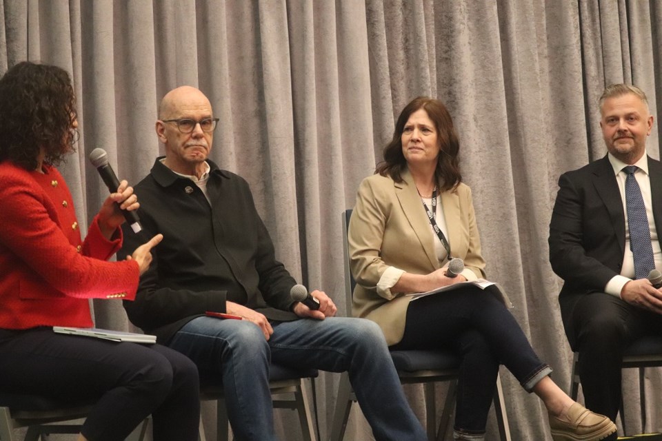 (From left to right) Gemma Martini, founder of Martini Film Studios; Jackson Davies, actor and VP of Union of BC Performers; Marnie Gee, BC Film Commissioner; and Chris Peters, Tourism Burnaby executive director.