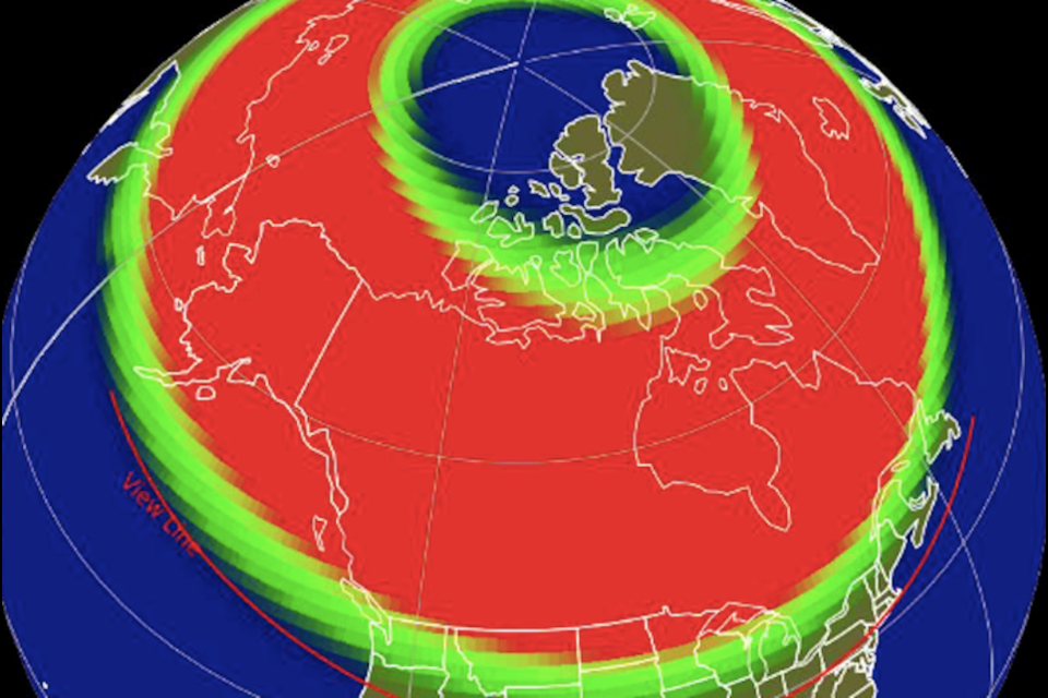 Northern lights in/near Vancouver Viewing chance this week Delta