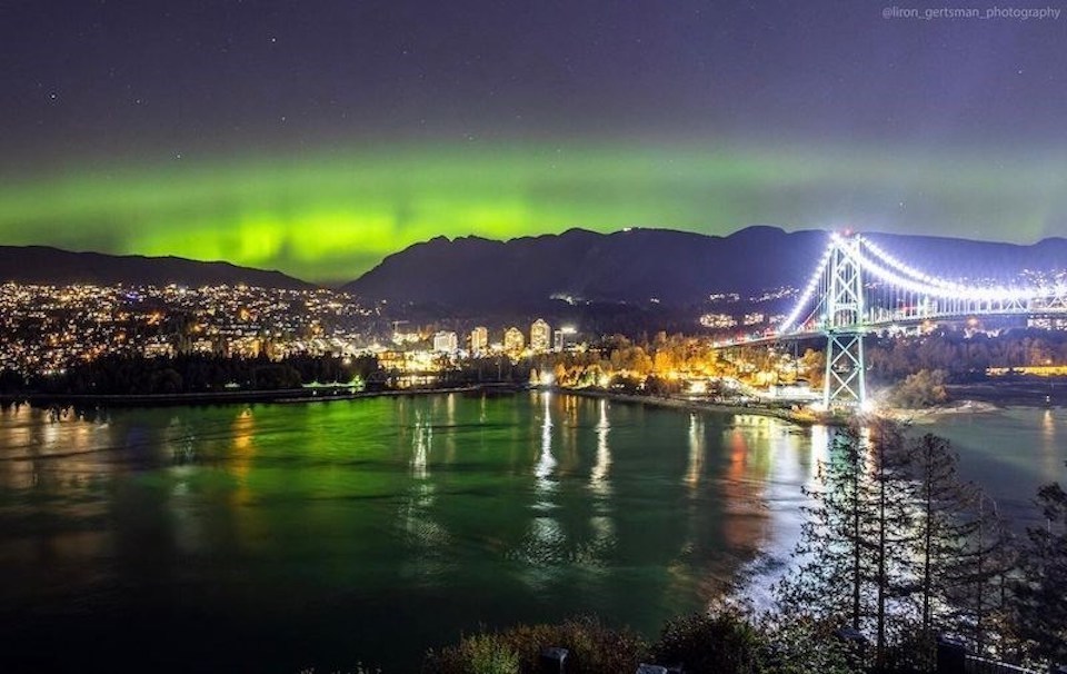 Vancouver weather storm causes northern lights Vancouver