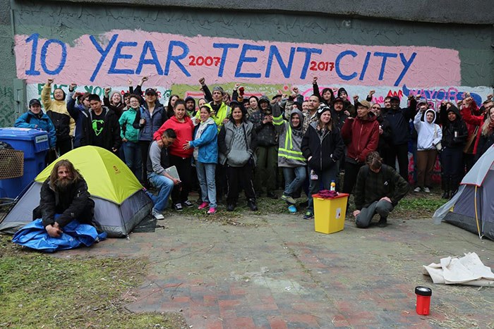  Previous tent city at 950 Main street. Photo: AAD