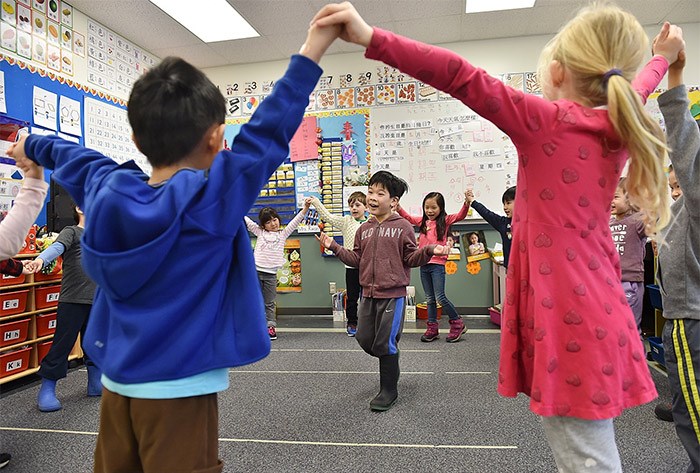  Students in Norquay elementary’s Early Mandarin Bilingual Program recently performed and danced to “Picking Mushrooms,” a well-known Chinese folk song used in celebratory settings. Photo Dan Toulgoet