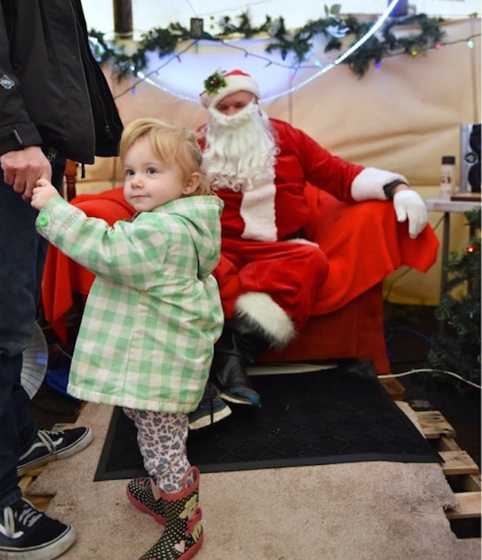  Joe Konkin describes his past as “rough and classified” but playing Santa Claus at the Downtown Eastside Market fills him with joy. Photo by Dan Toulgoet