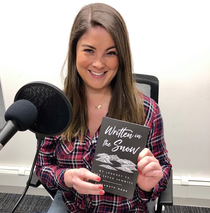  Elizabeth Rose and her new book at the V.I.A. studio (Lindsay William-Ross)