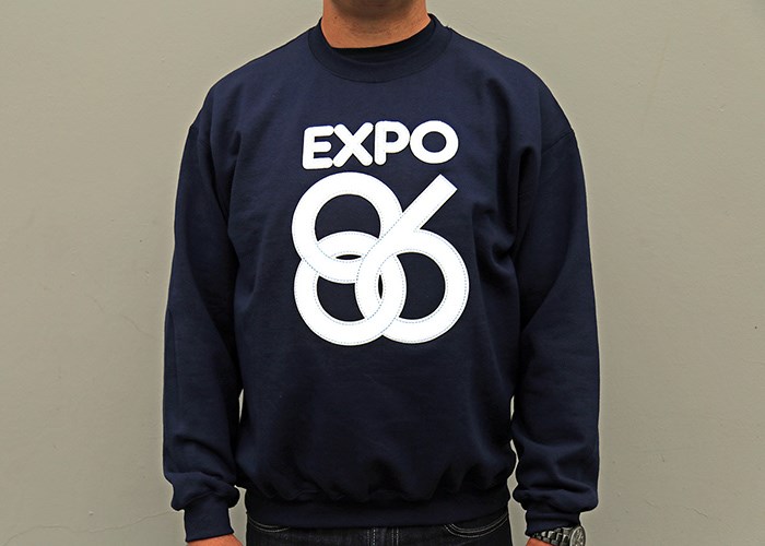 The best EXPO 86 sweatshirt ever is only available through V.I.A.