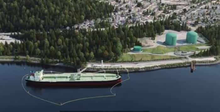  Burnaby's Westridge Marine Terminal has been animated in a new Trans Mountain movie. Photo: Trans Mountain