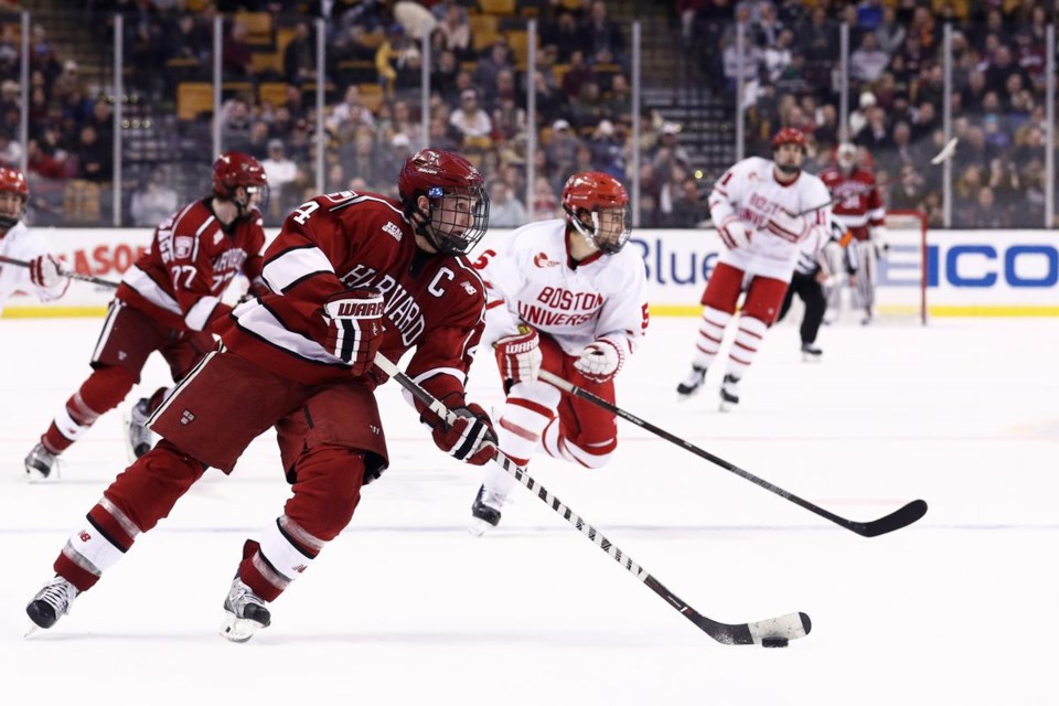 Alex Kerfoot captained Harvard last season