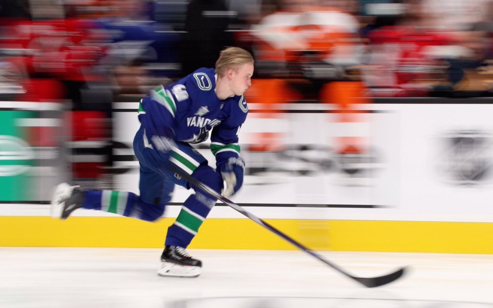 Elias Pettersson in the Fastest Skater competition.