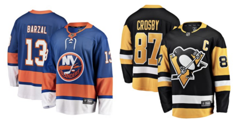 Islanders Penguins jerseys