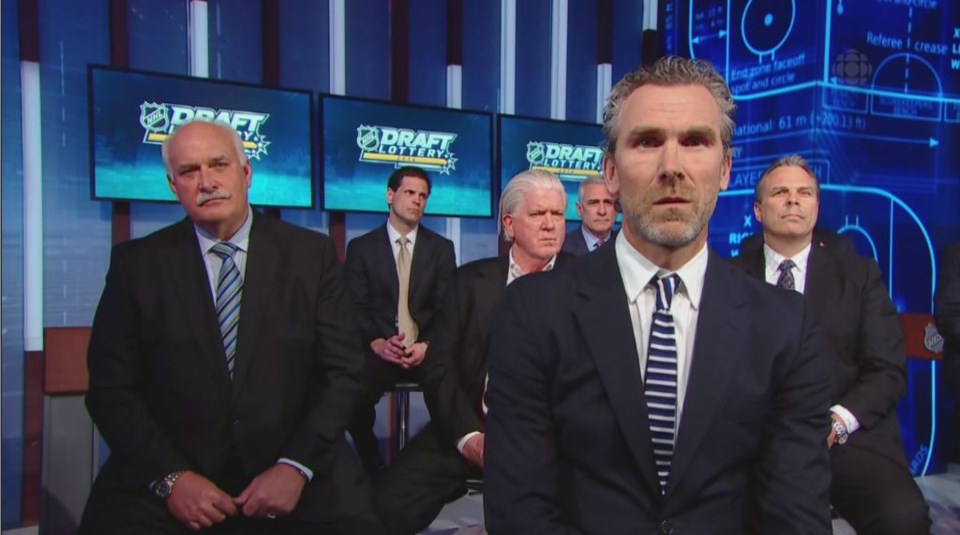 Trevor Linden sad at the draft lottery